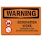 Signmission OSHA Warning Sign, 7" Height, 10" Width, Renovation Work Contains Lead Do Not Enter, Landscape OS-WS-D-710-L-12795 - alternate 1